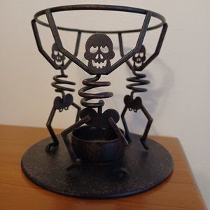 PartyLite Halloween Skeletons Candle Holder